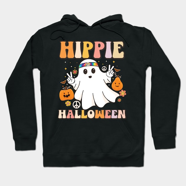 Spooky ghost Retro Let's Go Ghouls Halloween ghost Costumes Hoodie by UNXart